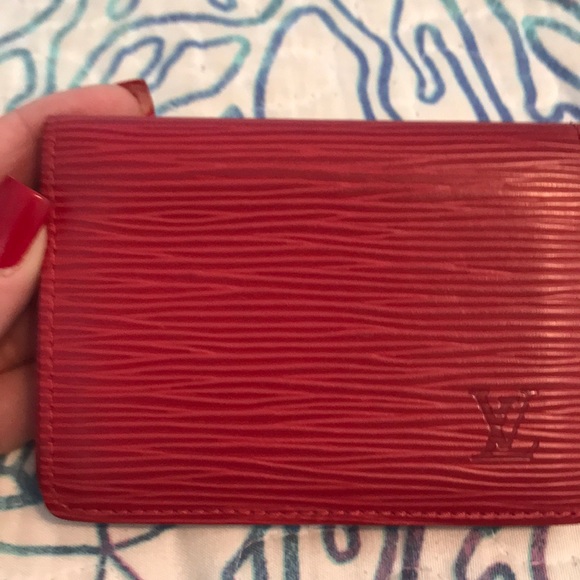 Louis Vuitton Handbags - Louis Vuitton red epi leather card case never used